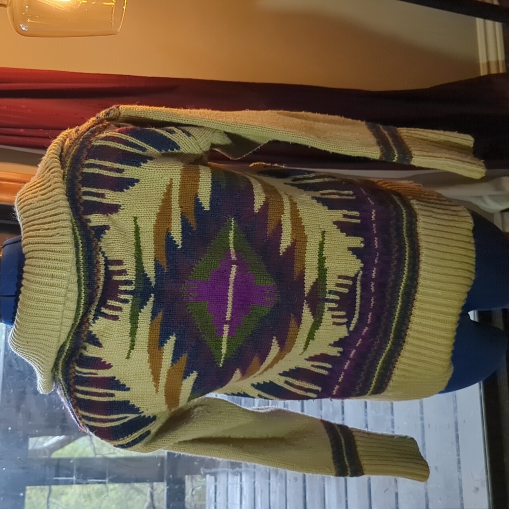 Eddie Bauer Aztec Cardigan - Picture 2 of 4